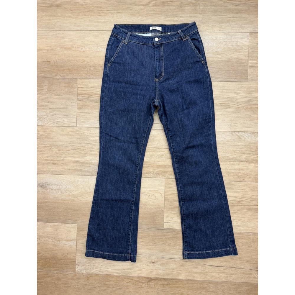 OAT New York Womens 10/30 Jeans Dark Wash High Rise Bootcut Stretch Denim